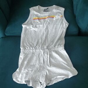 NWOT Nike Gray Romper with Yellow Stripe